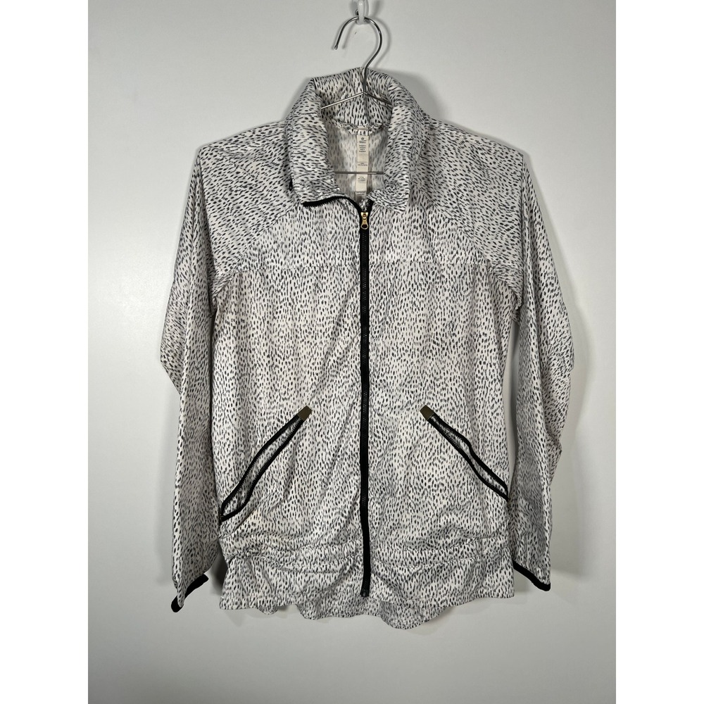 Lululemon Miss Misty Jacket II Dottie Dash Black Speckled Animal Print Size 6